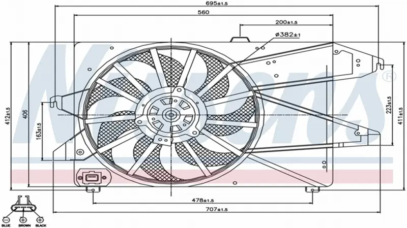 Ventilateur de radiateur électrique