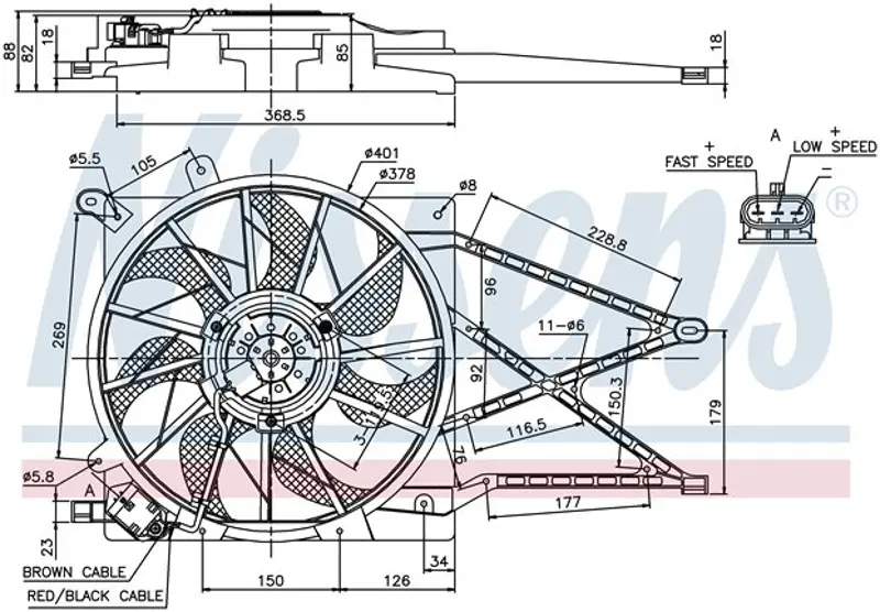 Ventilateur de radiateur électrique