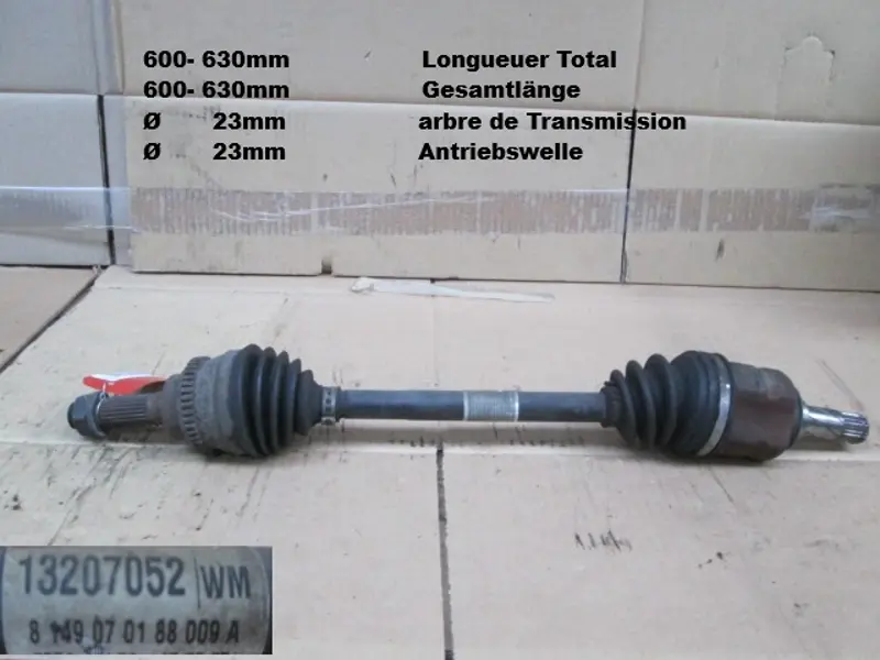 Arbre de transmission avant gauche