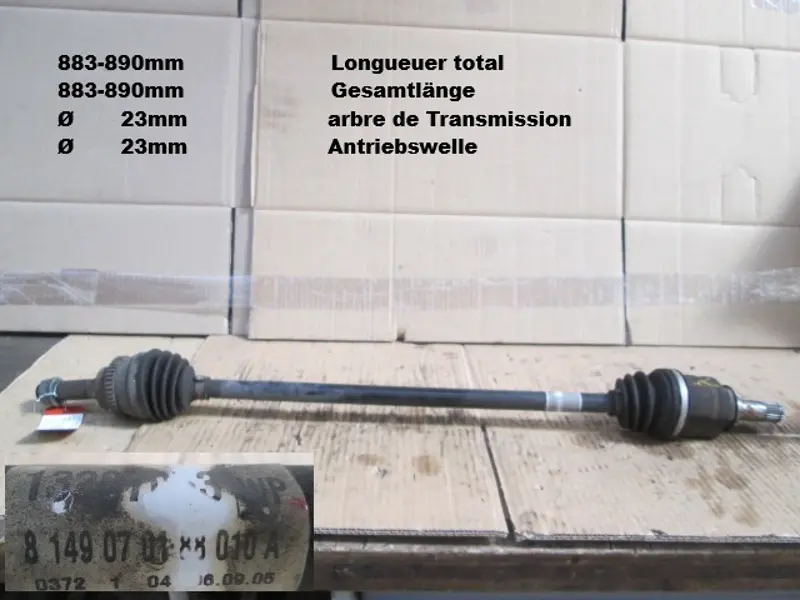 Arbre de transmission avant droit
