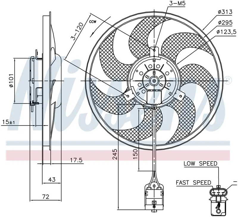 Ventilateur de radiateur électrique