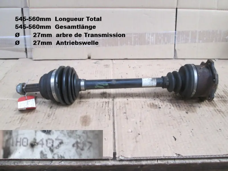 Arbre de transmission avant gauche