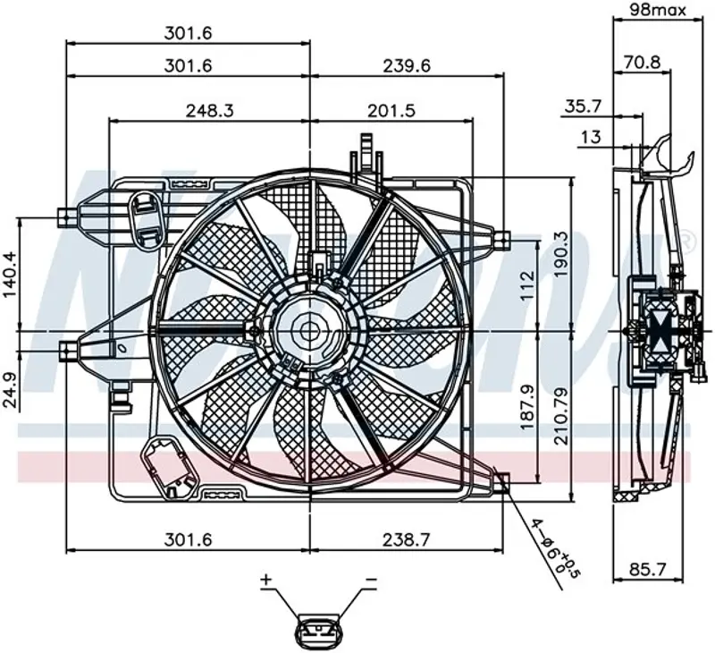 Ventilateur de radiateur électrique